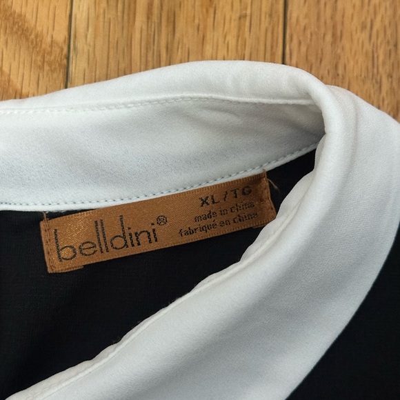 Belldini Black Top with White Collar Detail - Picture 3 of 5